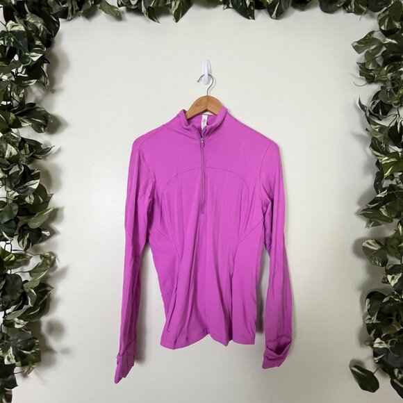 Lululemon Athletic Run Briskly 1/2 Zip Jacket Magenta Glow Women’s Size 10 - Picture 1 of 8
